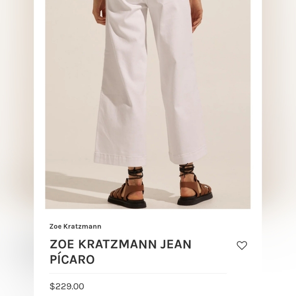 Zoe Kratzmann Jean Picaro Women's  Color White Size 1 - Picture 13 of 13
